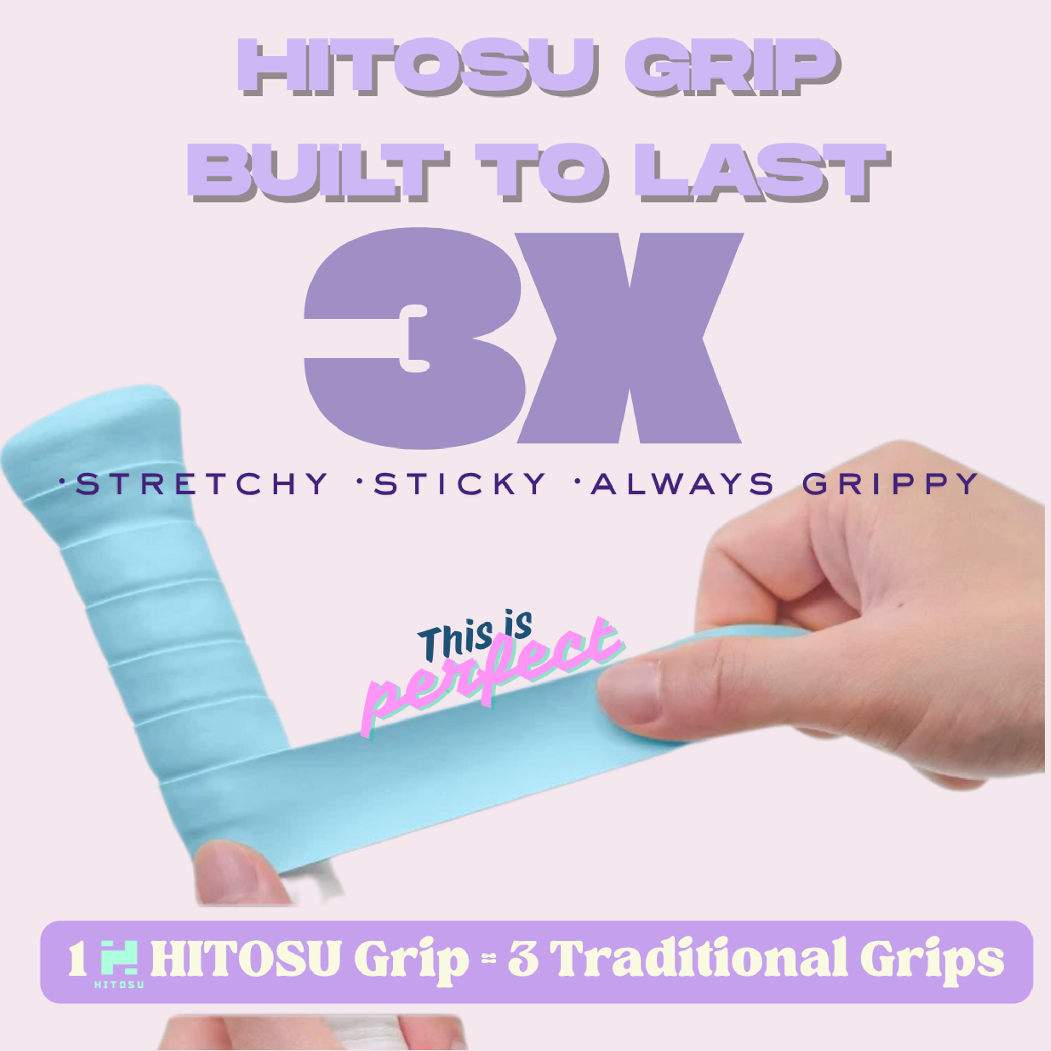 HITOSU Grip long-lasting grip, stretchy,sticky, always grippy