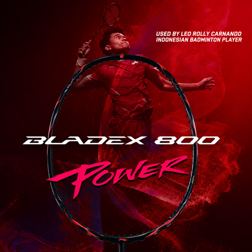 LI-NING BladeX 800 Power Badminton Racquet (Red) Used by Leo Rolly Carnando - Indonesia Player - Unstrung