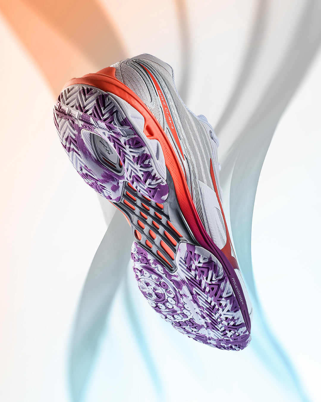 Mizuno Wave Claw 4 (WIDE) Badminton Shoes - White/Lava Orange/Dahlia