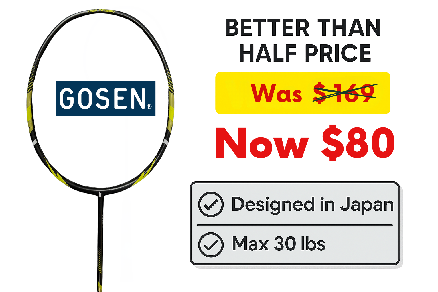 GOSEN TH1000-P1 Yellow/ 30lbs