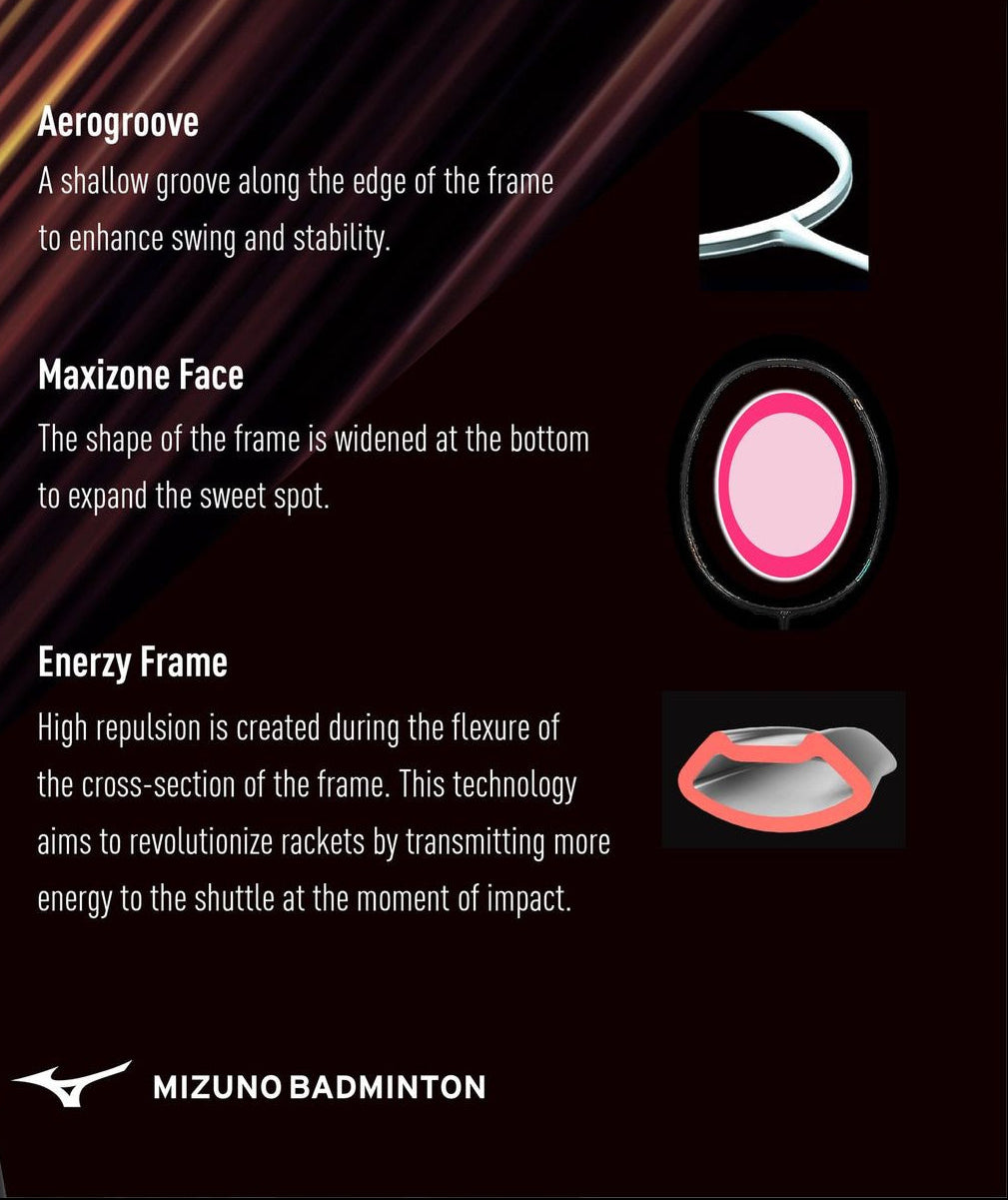 Mizuno Acrospeed 2 (black purple) 4uG6 Badminton Racket