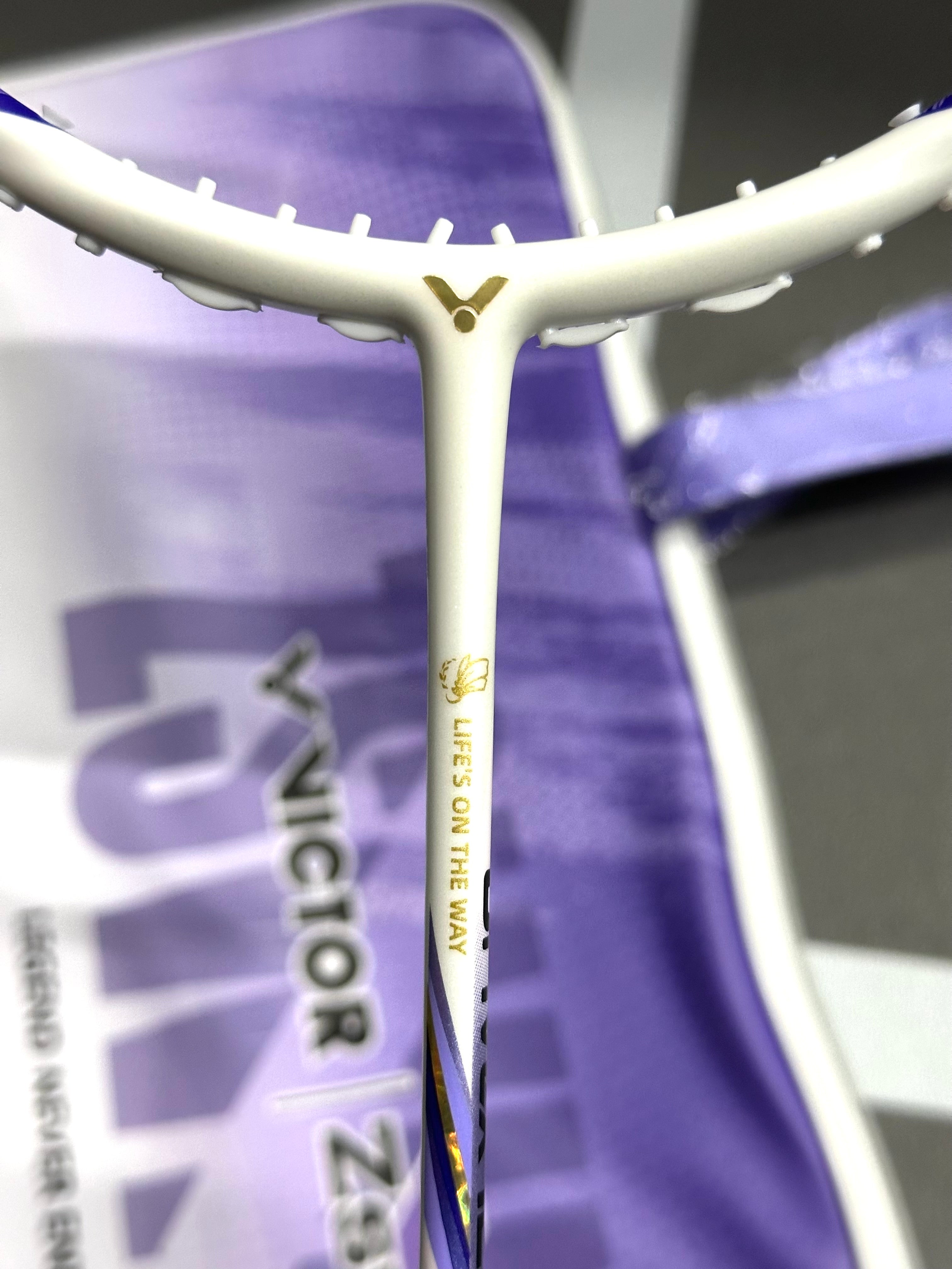 VICTOR DriveX 12 ZSW AJ Badminton Racquet Max:32lbs (White / Purple) - Unstrung