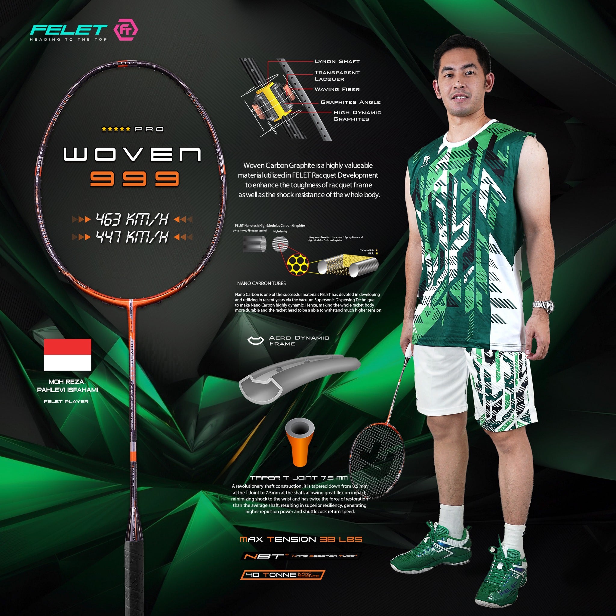 Felet Woven 999 Badminton Racket