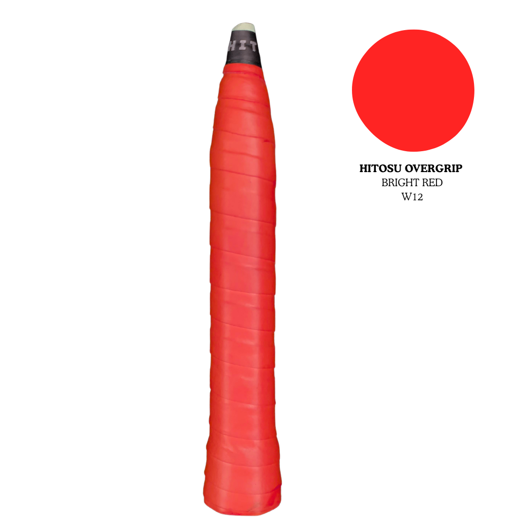 Hitosu bright red overgrip tacky grip sticky grip long-lasting grip.