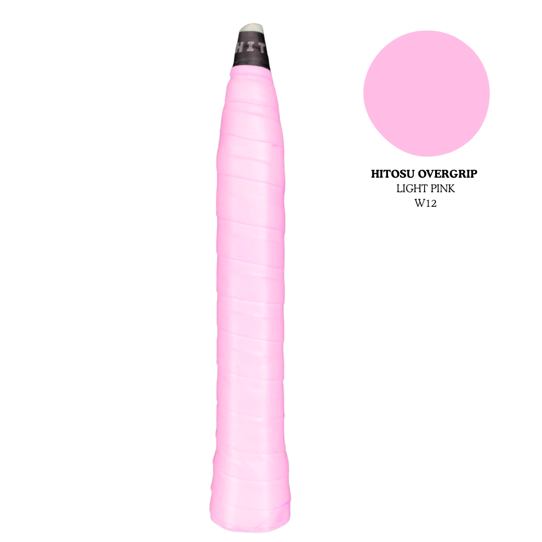 Hitosu light pink overgrip tacky grip sticky grip long-lasting grip.