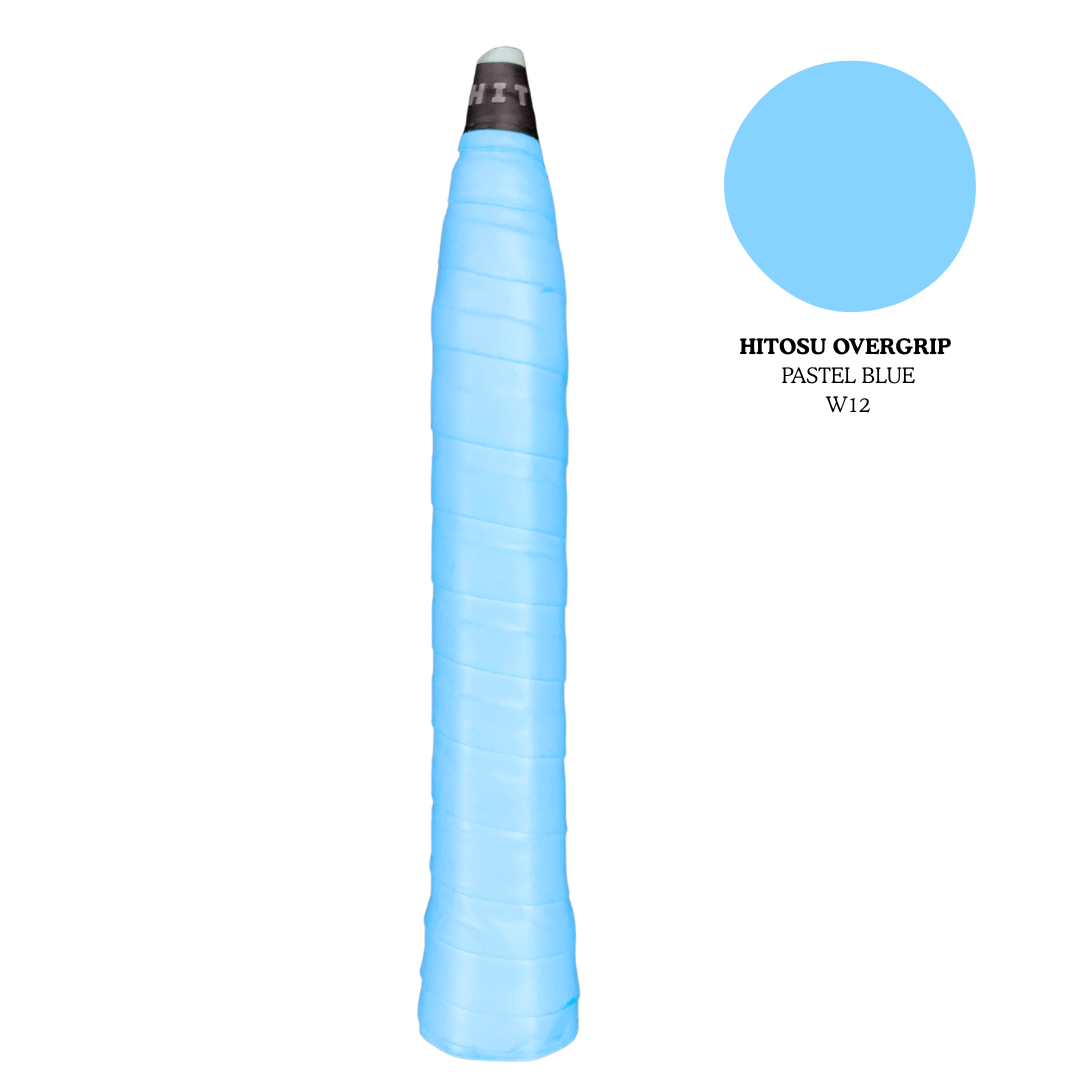 Hitosu pastel blue overgrip tacky grip sticky grip long-lasting grip.
