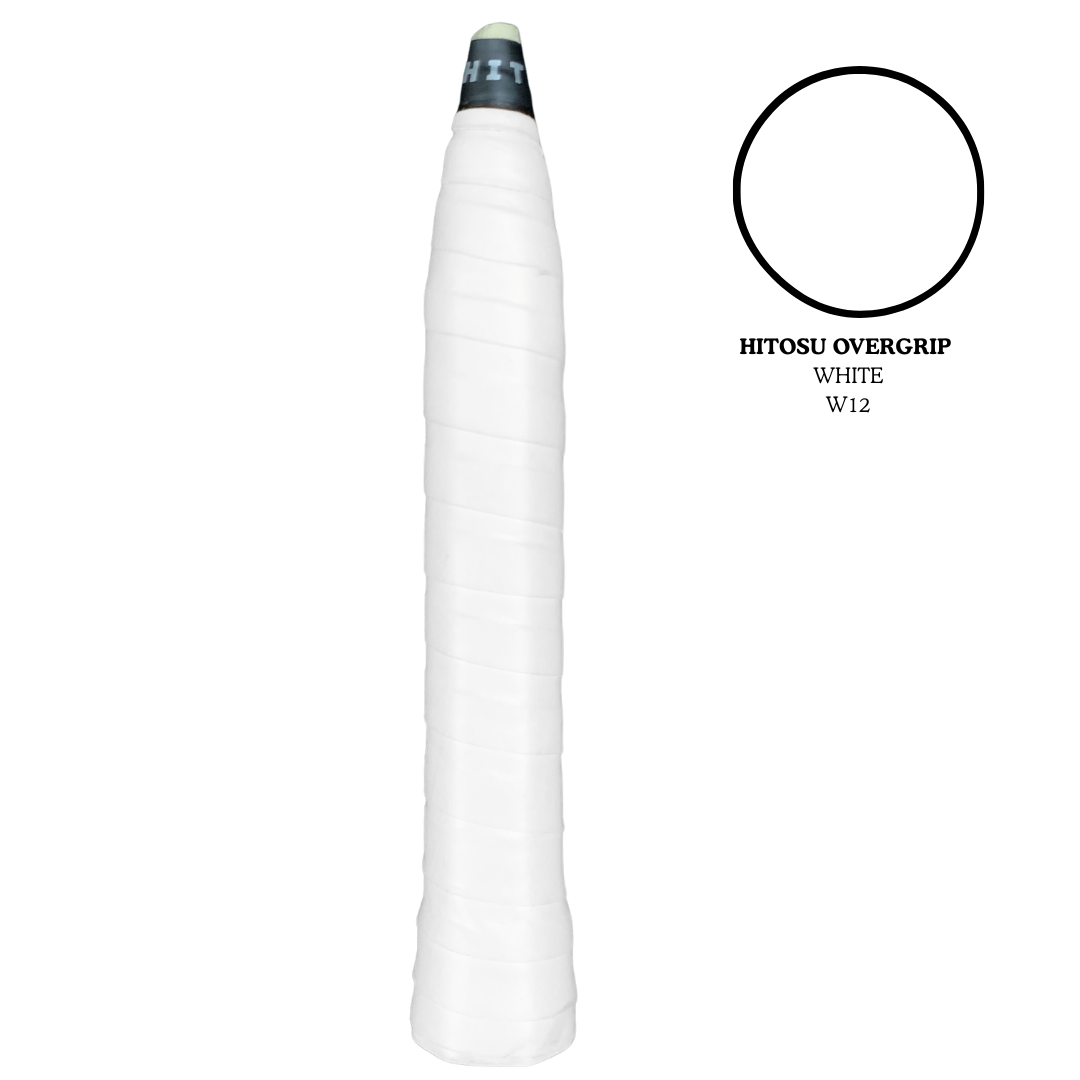 Hitosu White overgrip tacky grip sticky grip long-lasting grip.