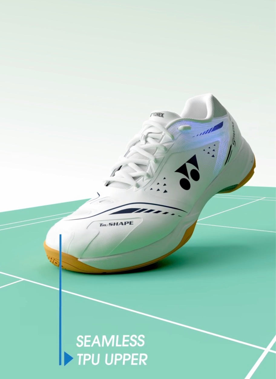 NEW Yonex Badminton Shoes Stratas (WIDE) White/Dark Indigo