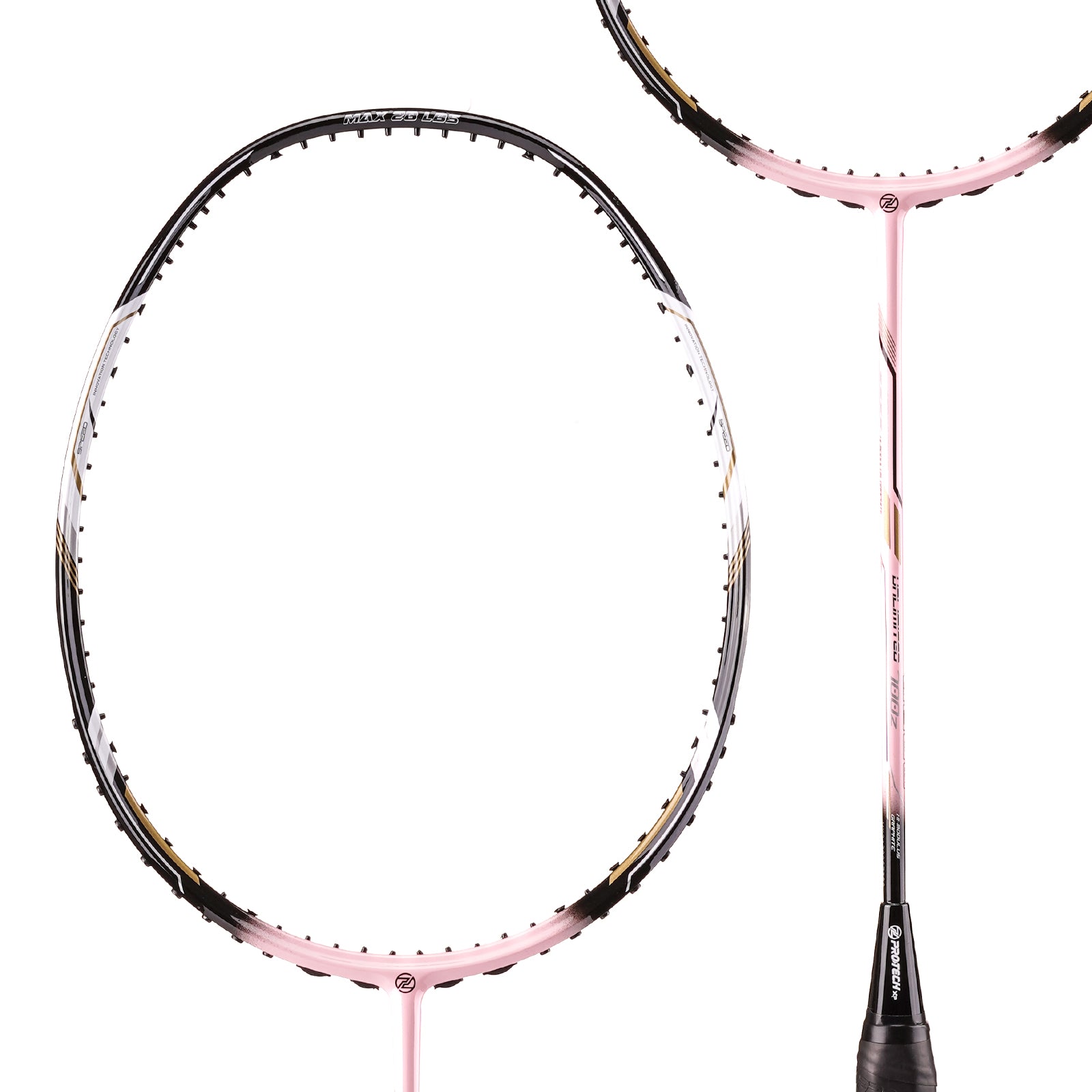 PROTECH Unlimited 700Z XP SPEED Badminton Racquet (Pink / Black) - Unstrung & Free Grip - badminton racquet at Add One