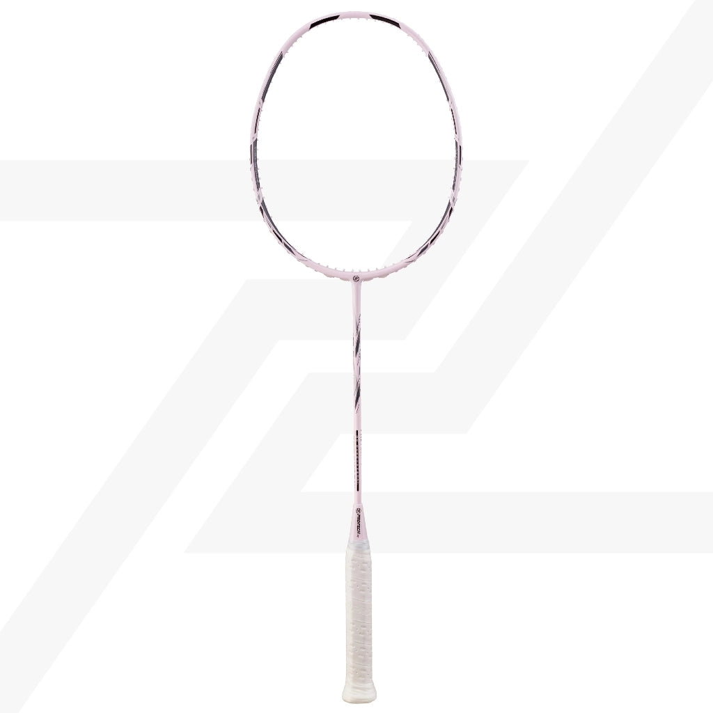 Protech Battleax Play ( Baby Pink) 4u (Max 32 lbs) Badminton Racket - Unstrung & Free Grip