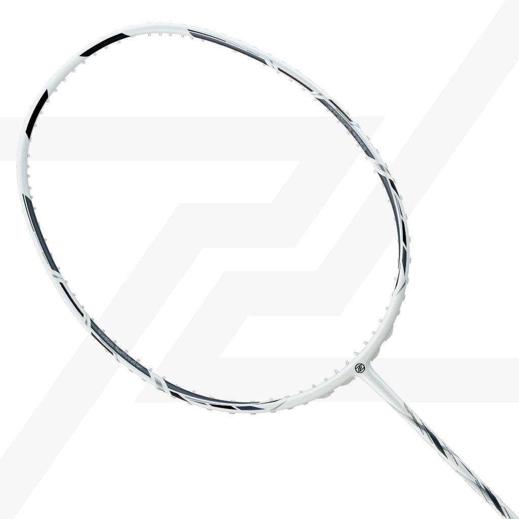 Protech Battleax Play (White) 4u (Max 32 lbs )Badminton Racket - Unstrung & Free Grip