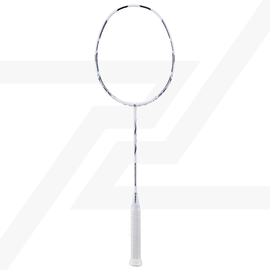 Protech Battleax Play (White) 4u (Max 32 lbs )Badminton Racket - Unstrung & Free Grip
