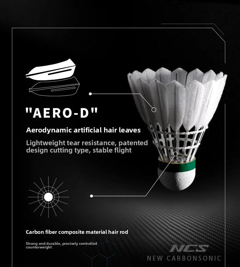 Victor NCS-PRO New Carbonsonic Pro Synthetic Feather Shuttles (12pcs)