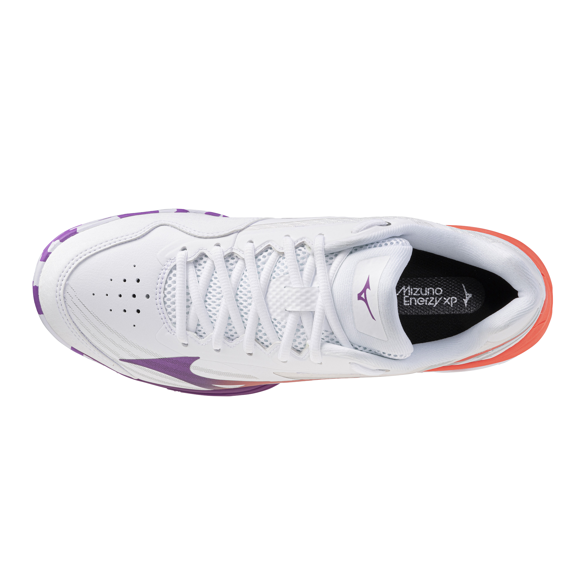 Mizuno Wave Claw 4 (WIDE) Badminton Shoes - White/Lava Orange/Dahlia