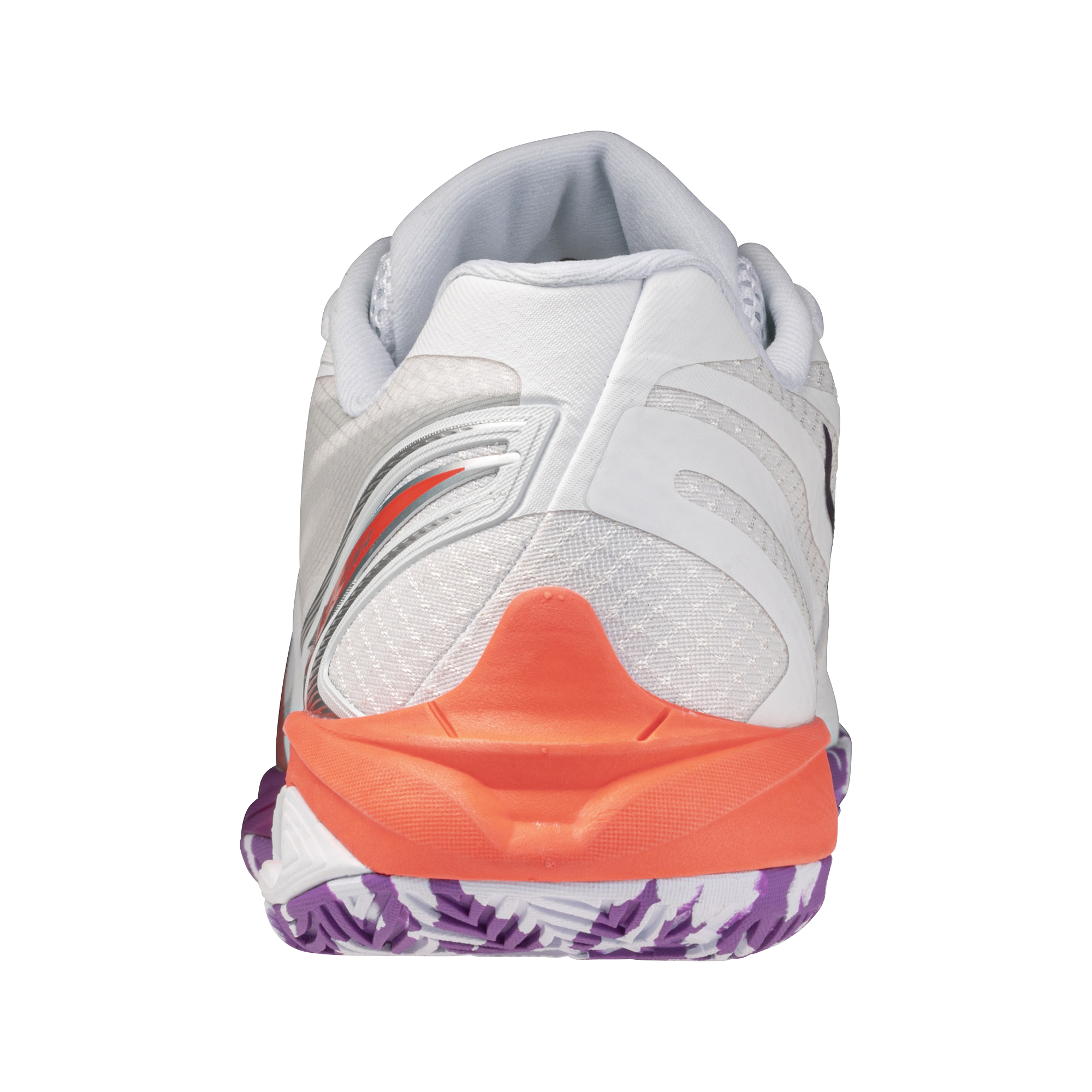 Mizuno Wave Claw 4 (WIDE) Badminton Shoes - White/Lava Orange/Dahlia