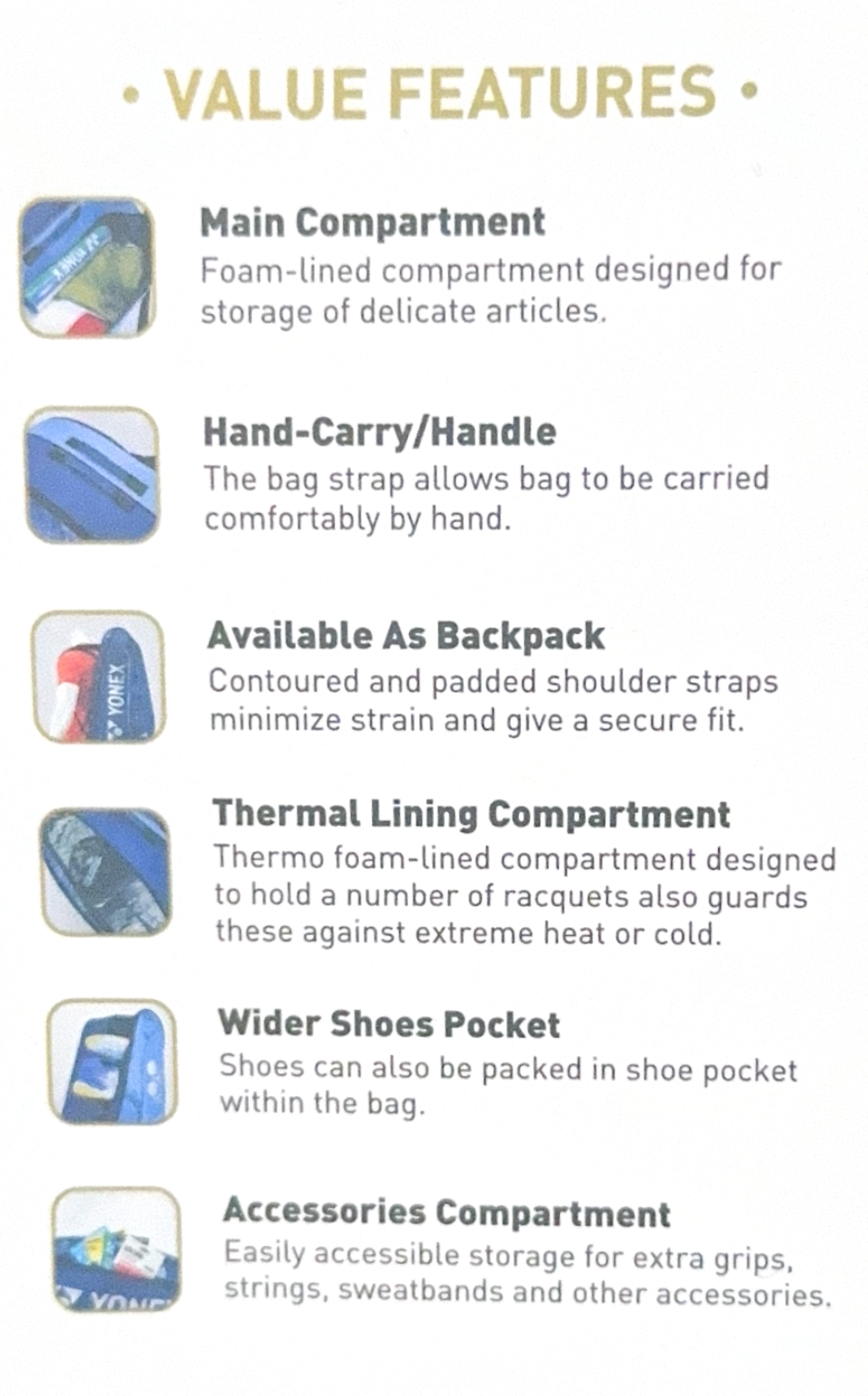 Yonex Badminton Racquet Bag (6-7 pcs)2329 78*36*34cm