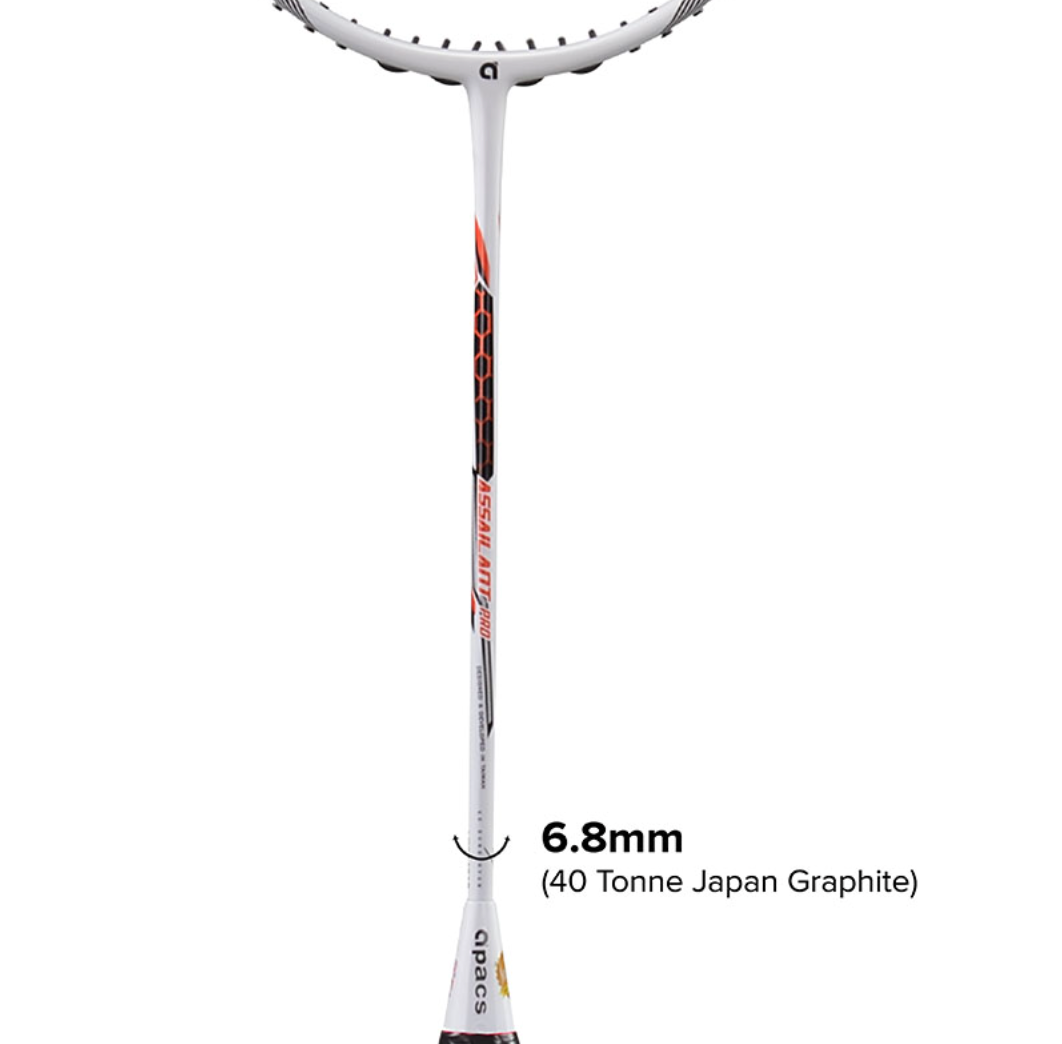 Apacs Assailant Pro White(Matte Finish) - Pro Badminton Racket