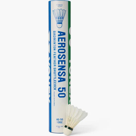 Yonex Aerosensa 50 Badminton Shuttlecocks (Tournament Grade Feather) - Speed 3