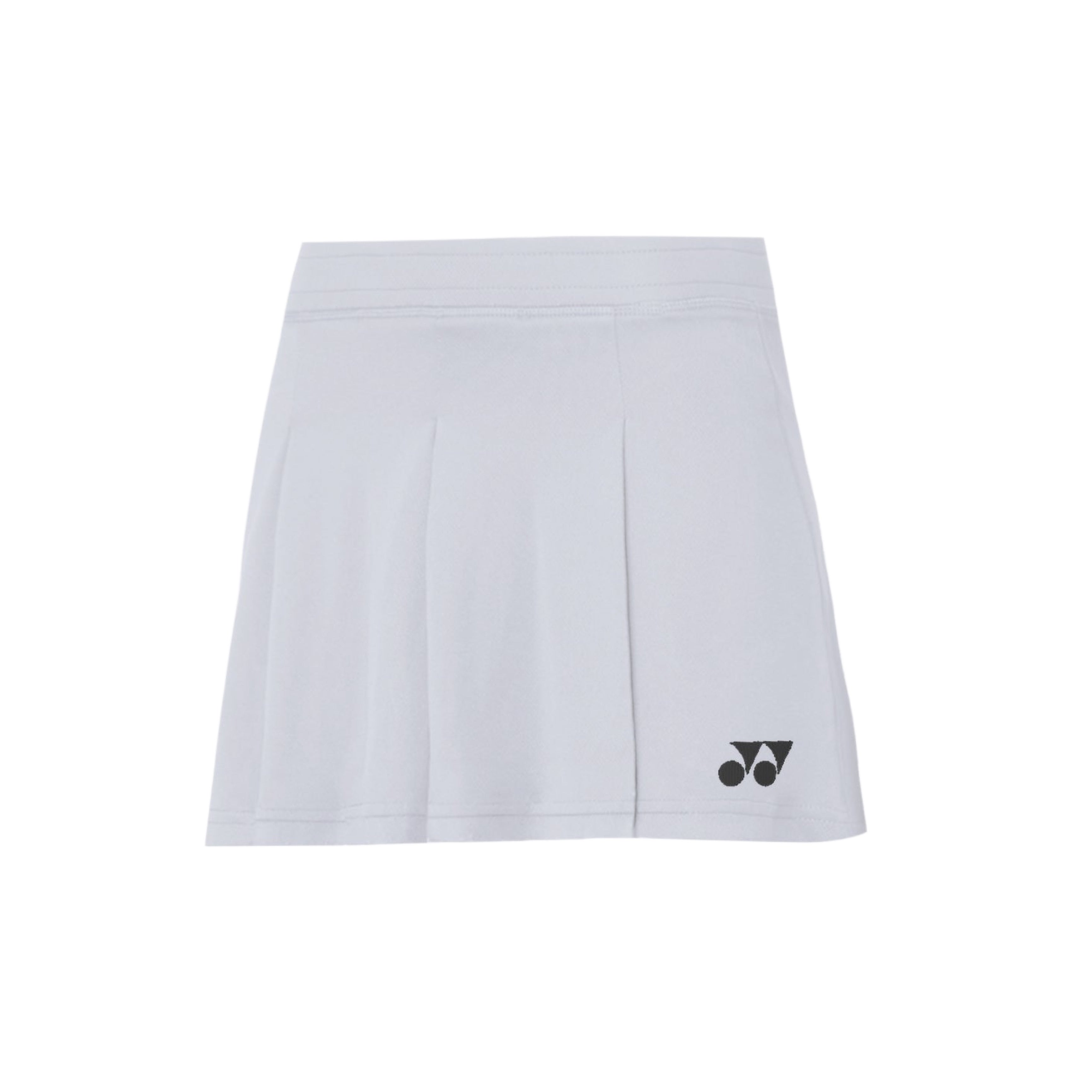 YONEX Women's Sports Pleated Shorts - White - front product photo