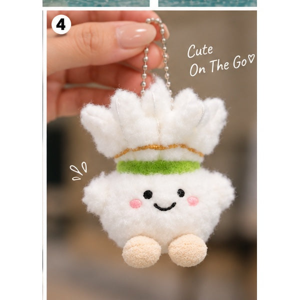 Crown Top Badminton Keychain Fluffy handheld view