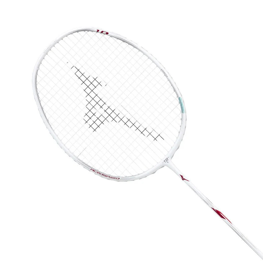 Mizuno Acrospeed 1 Drive J-Edition (White/Red) 4uG6 - Made in Japan Badminton Racket