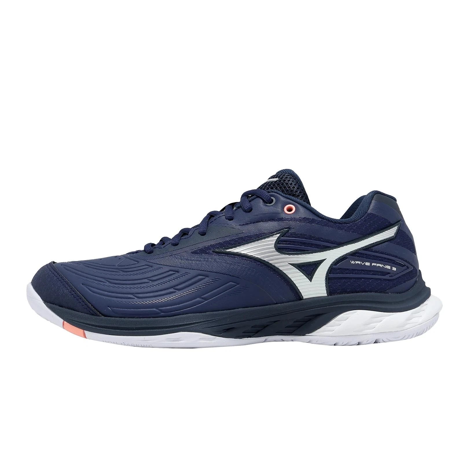 Mizuno Wave Fang 3 Unisex Badminton Shoes - Beacon Blue/White/Lava Orange - Beacon Blue/White/Lava Orange