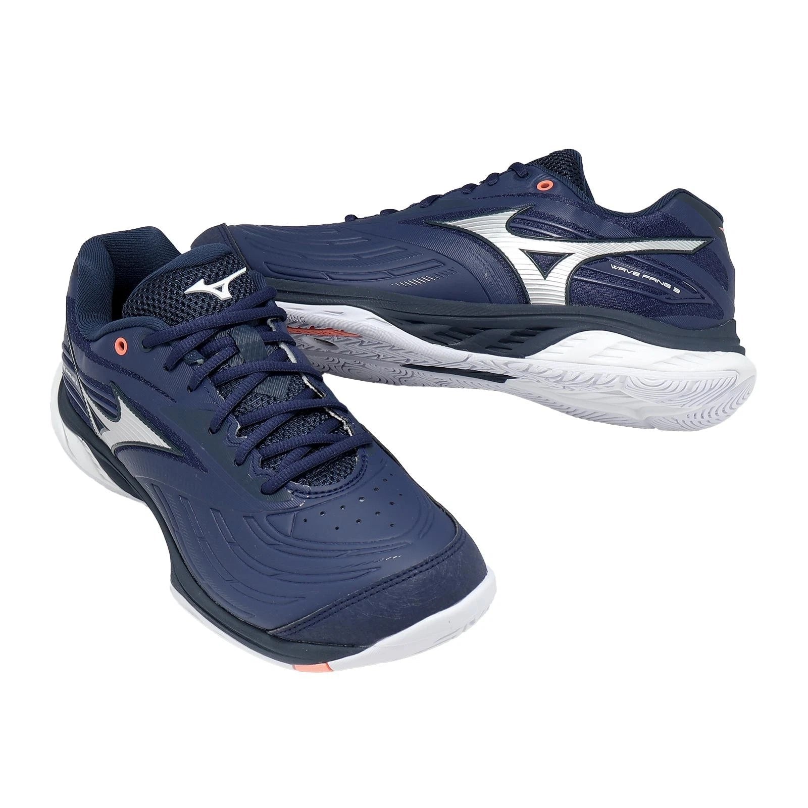 Mizuno Wave Fang 3 Unisex Badminton Shoes - Beacon Blue/White/Lava Orange - photo 6