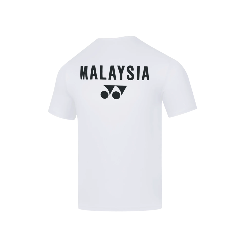 YONEX Malaysia Open 2026 Men's Short Sleeve Shirt - White - back view at Add One