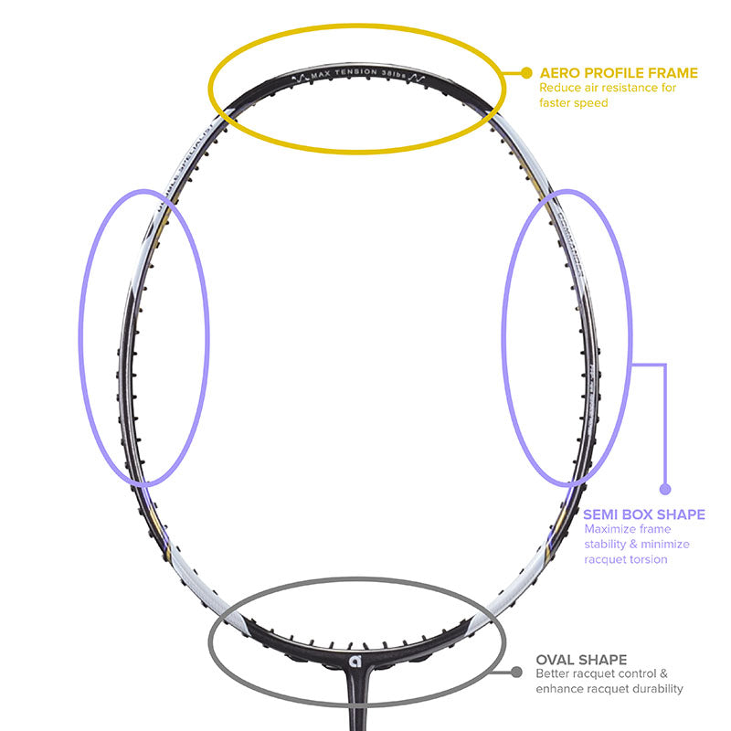 Apacs Pro Commander (up to 38lbs)- Pro Badminton Racket